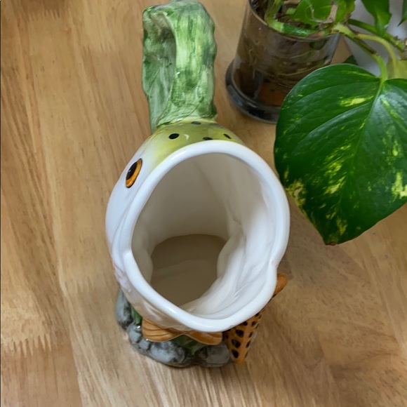 Vintage Fish Pitcher Polychrome Ceramic Chinese - Picture 3 of 10